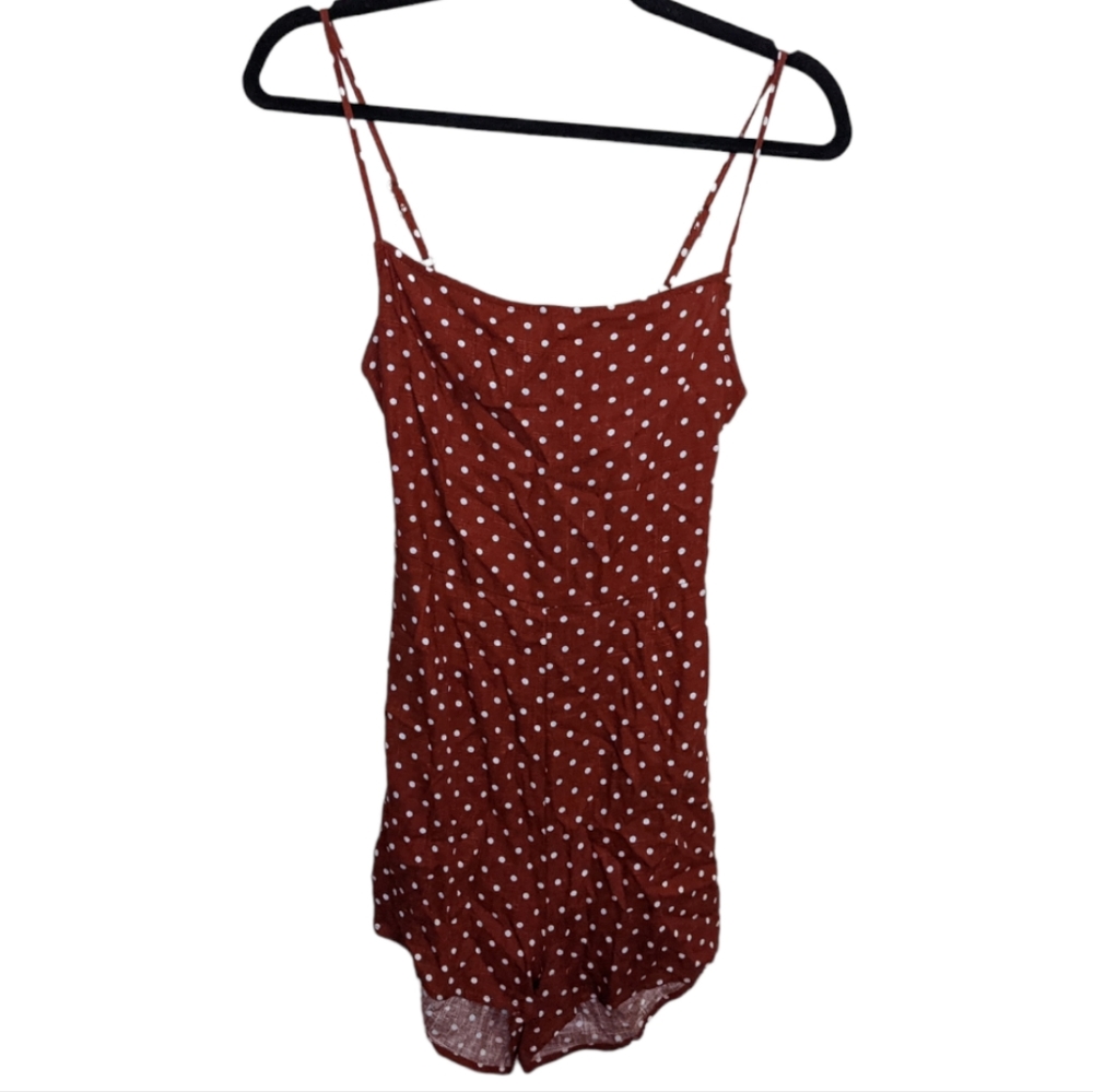 LA Hearts Red Polka Dot Romper, Size XS ❤️